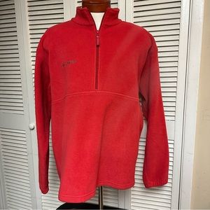COLUMBIA  Size XL RED 1/4 Zip Fleece Pullover